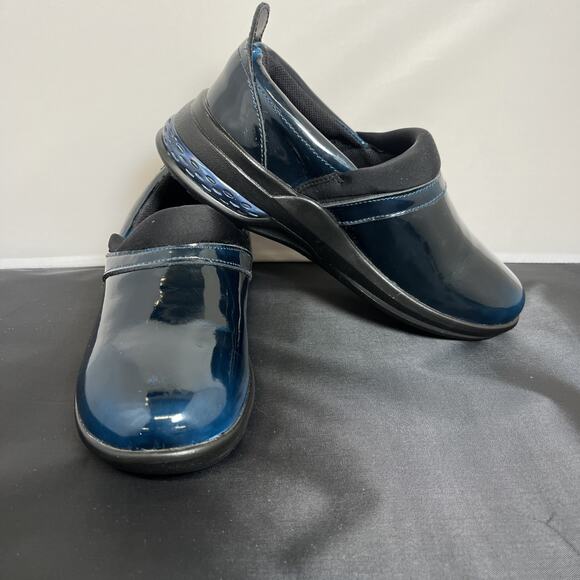 Cherokee Shoes - New Infinity by Cherokee Uniforms Stride Womens Slip On Patent Blue Sz 6.5 Chrty